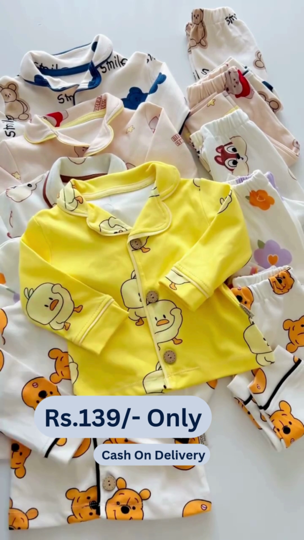 Long Sleeves Elastic Kids Sleep 2PCS Clothes Set Kids Baby Girls Boy Print Pajama Sets Cotton Cartoon Sleepwear Kids Sleepwear