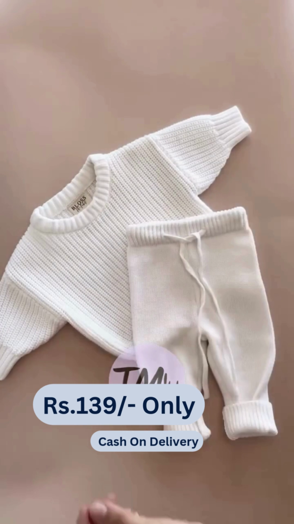 Baby Newborn Hooded Knitted Winter Jumpsuit Toddler Overalls One-Piece Bodysuit - Image 4