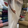 white heavy embroidery work satin and net saree