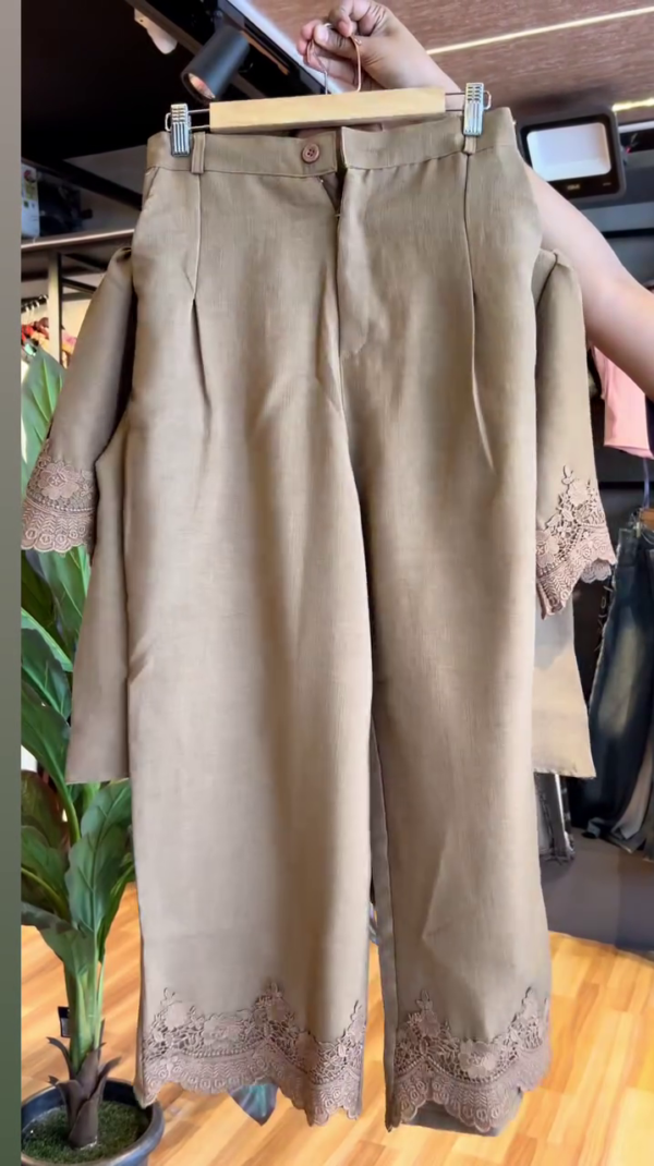 Buy  Three-Quarter Sleeves Pure Cotton Shirt With Trousers - Co-Ords for Women - Image 4