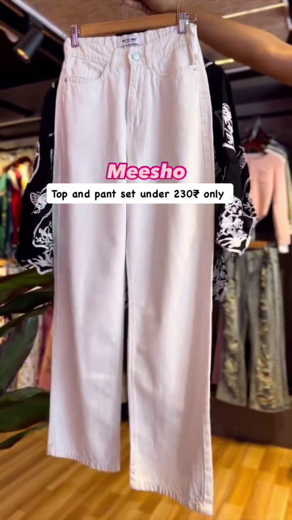 beautifully embroidered Top With White pant for women - Image 2