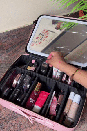 Cosmetics Professional Makeup  Travel\Storage Bag with Multi Adjustable