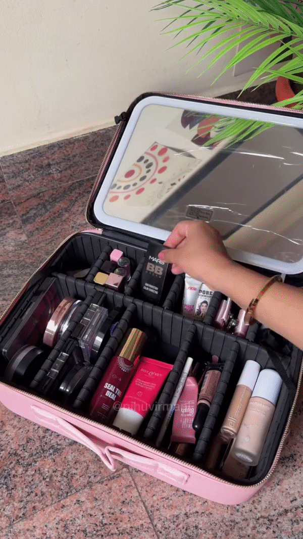 Cosmetics Professional Makeup  Travel\Storage Bag with Multi Adjustable